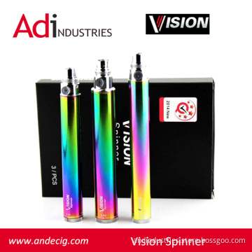 Rainbow Vision Spinner 650/900/1100/1300mAh E Cig Variable Voltage EGO C Twist Battery Stock Wholesale